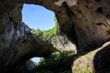 Devetshka mağarası - Letnitsa 'nın yaklaşık 7 km (4,3 mi) doğusunda ve Bulgaristan' ın Devetaki kasabası yakınlarındaki Lovech 'in 15 km (9,3 mi) kuzeydoğusunda büyük bir karst mağarası.