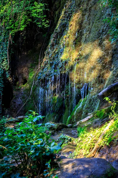 Wodospady Krushuna Seria Wodospadów Północnej Bułgarii Pobliżu Miejscowości Krushuna Gmina — Zdjęcie stockowe