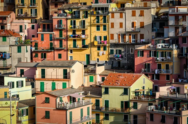 Manarola domy (Cinque Terre Włochy) — Zdjęcie stockowe