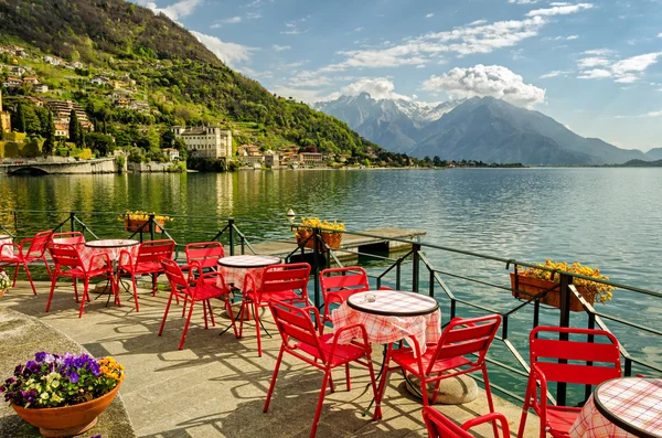 Lago di Como (norte da Itália) vista panorâmica — Fotografia de Stock