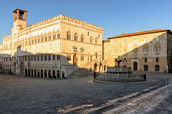 Perugia Piazza IV Novembre — Stok fotoğraf