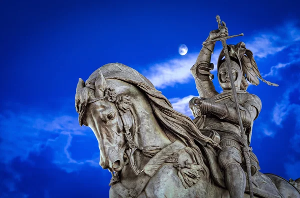 Turín (Torino) pomník Emanuele Filiberto Piazza San Carlo — Stock fotografie