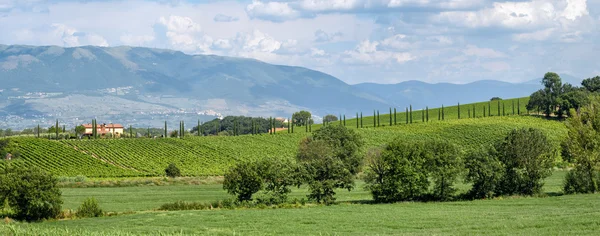 Umbrien (Italien) landskap nära Bevagna — Stockfoto