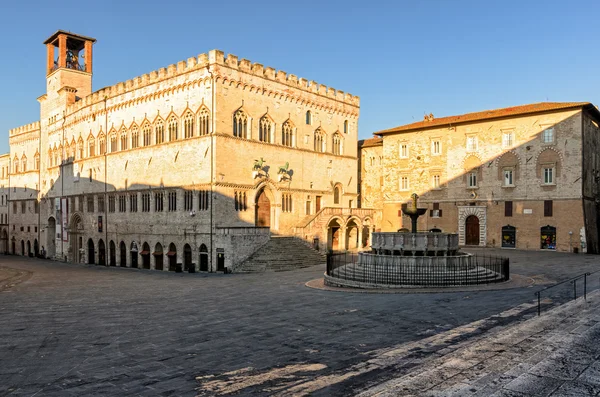 Perugia Piazza IV Novembre — Stock Photo, Image