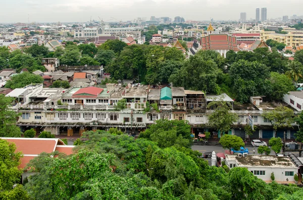 Bangkok (Thailand) Skyline Blick vom goldenen Berg — Stockfoto