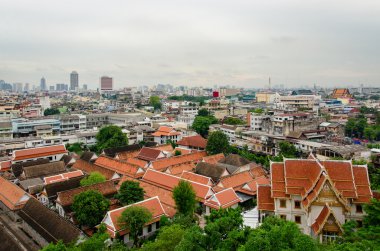 Bangkok (Tayland) manzarası görüş altın Mount