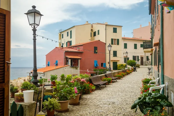 Eiland elba, marciana marina (oude stad) — Stockfoto