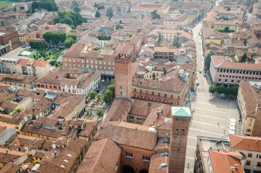 Cremona, İtalya, panorama torrazzo dan