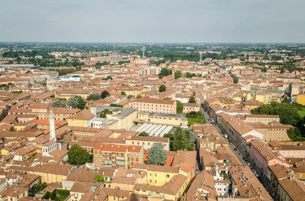 Cremona, Włochy, panorama od torrazzo — Zdjęcie stockowe