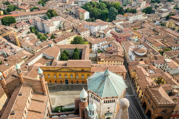 Cremona, Włochy, panorama od torrazzo — Zdjęcie stockowe