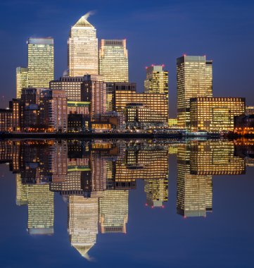 Londra, Canary Wharf (mavi saat)