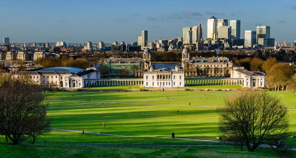 Londyn, Panorama z Greenwich — Zdjęcie stockowe