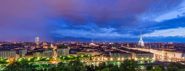 Turin (Torino), Hd panorama adlı alacakaranlık (2 x 16mpx)