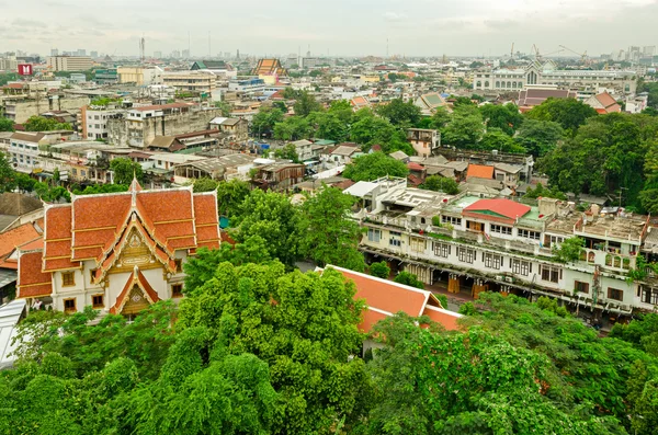 Bangkok (Thailand), Skyline-Panorama vom goldenen Berg — Stockfoto