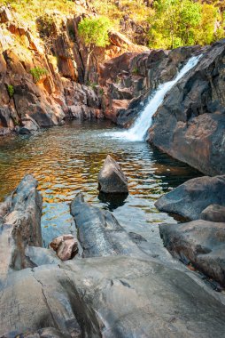 Kakadu Ulusal Parkı (Northern Territory Avustralya) manzara yakınındaki Gunlom uyanık