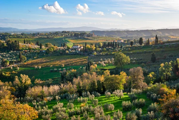 Paisaje en Toscana cerca de San Gimignano — Foto de Stock