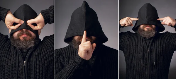 görme - kötü konuşma - duyma. iletişim concep