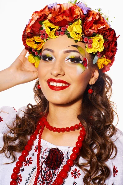 Bela sorrindo menina ucraniana — Fotografia de Stock