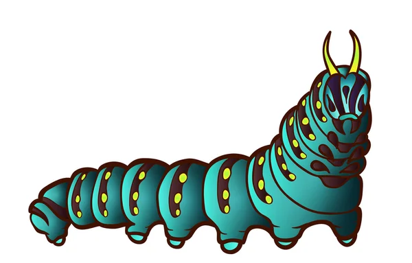 Zwarte Papilionidae caterpillar — Stockvector