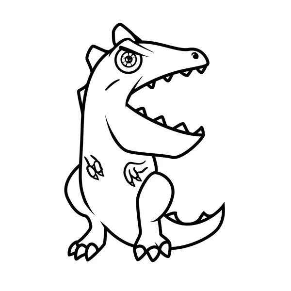 Monster alphabet coloring pages: letter E — Wektor stockowy