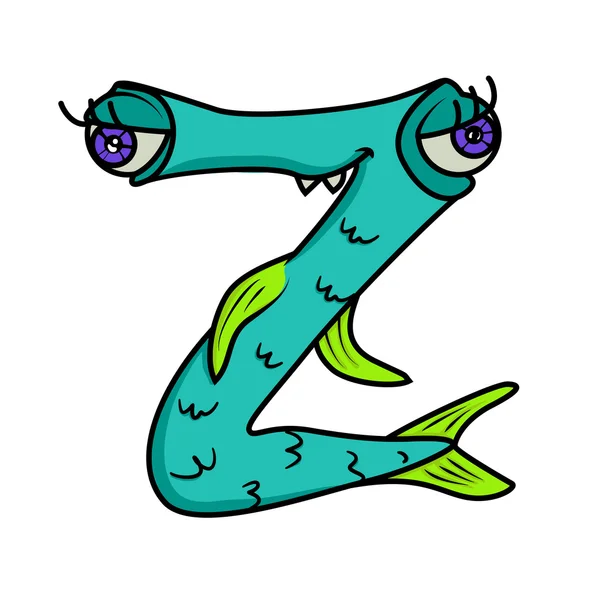 Alfabeto del monstruo: letra Z — Archivo Imágenes Vectoriales