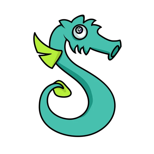 Monster alfabet: letter S — Stockvector