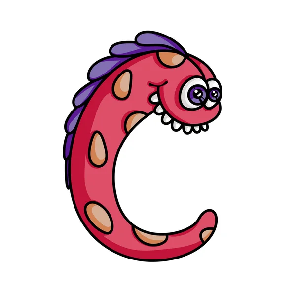 Alphabet monstre : lettre C — Image vectorielle