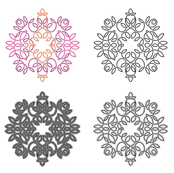 Patrón de liear radial o conjunto de viñeta — Archivo Imágenes Vectoriales