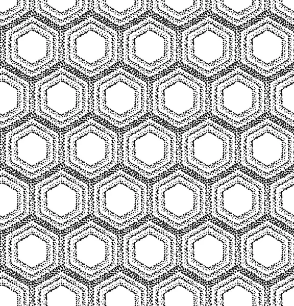 Pointillism style hexagonal pattern — Stock Vector