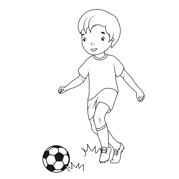 Nino Futbolista Imagenes Vectoriales Ilustraciones Libres De