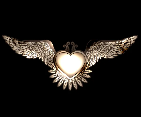 Ατμού λογοπαίγνιο στυλ καρδιά με φτερά — Διανυσματικό Αρχείο