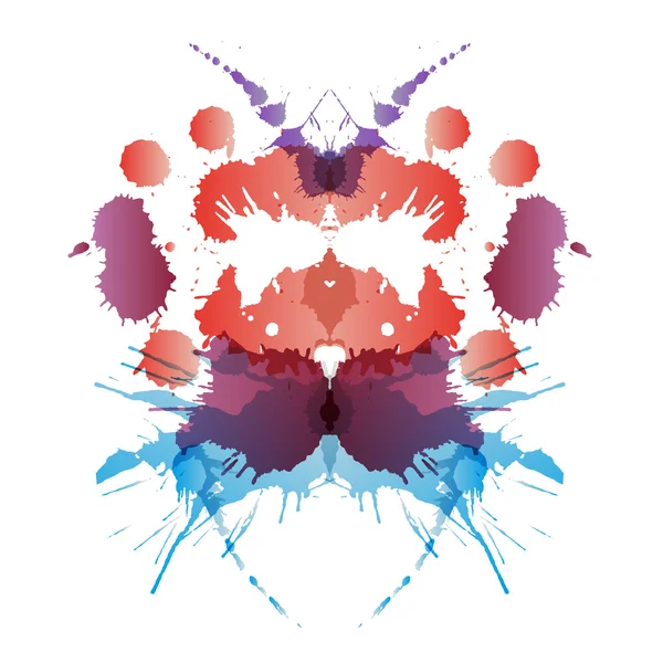 Cartão de teste de rorschach colorido — Vetor de Stock