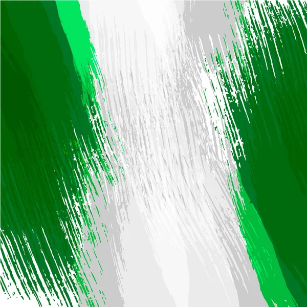 Grunge fond dans les couleurs du drapeau nigérian — Image vectorielle