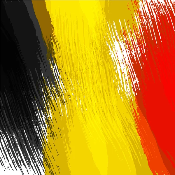 Grunge background in colors of belgian flag — Stock Vector