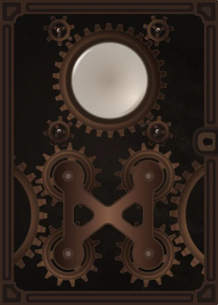 Modelo de capa de livro Steampunk — Vetor de Stock