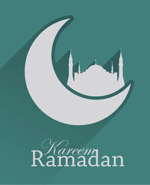 Templat poster atau desain brosur Ramadan - Stok Vektor