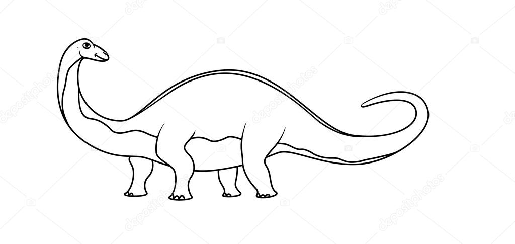 Desenho de Dinossauro Plateossauro para colorir