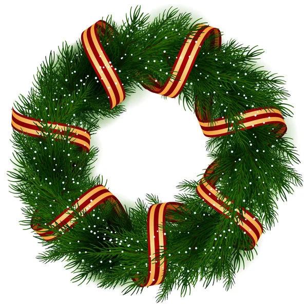 Christmas Wreath isolated — Stock Vector