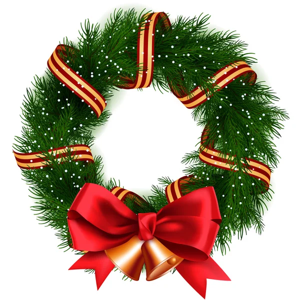 Christmas Wreath isolated — Stock Vector