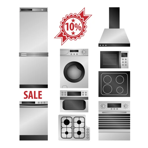 Kitchen household appliances set — Stock Illustration Kitchen household appliances set Royalty Free Stock Illustrations