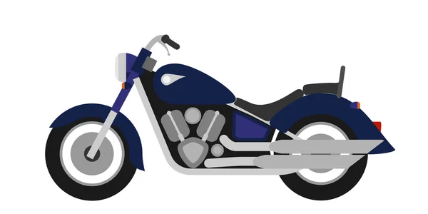 Класичний дорожній мотоцикл з плоским стилем — стоковий вектор