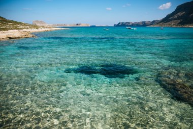 Mavi lagün Crete Adası