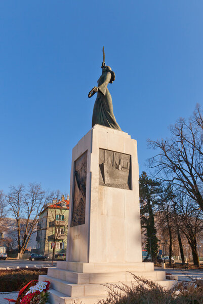Monument Spirit of Lovcen (1939) in Cetinje, Montenegro