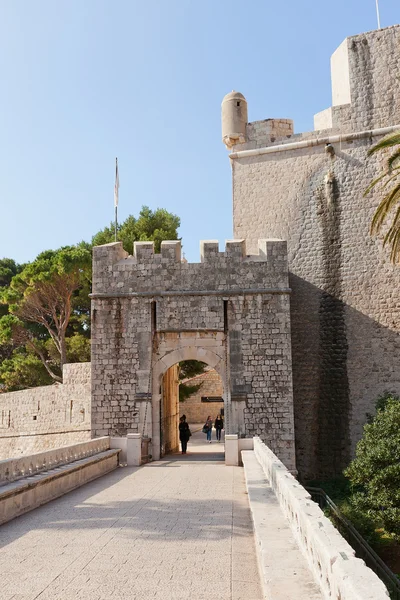 Outer Ploce Gate (1450) de Dubrovnik, Croacia. Sitio UNESCO — Foto de Stock