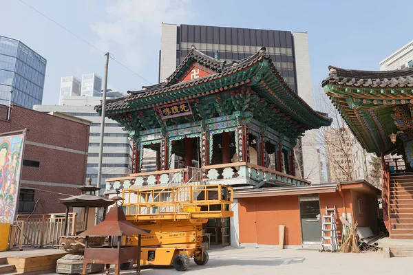 Bell paviljongen av Jogyesa-templet i Seoul, South Korea — Stockfoto