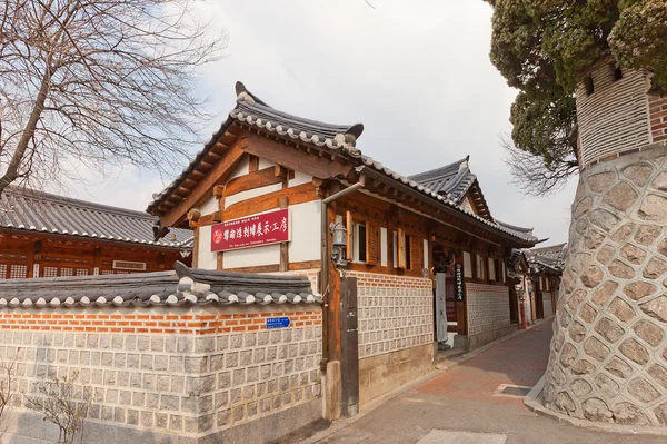 Atelier de broderie du village Bukchon Hanok à Séoul, Corée — Photo