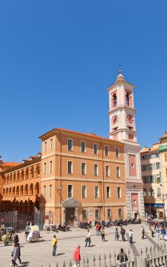 Rusca Palace (1780) ile Saat Kulesi (1718) Nice, Fransa