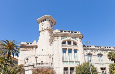 Clock Tower of Lycee Massena in Nice, France clipart