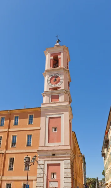 Clock Tower (1718) in Old Town of  Nice, France — Stock Photo, Image