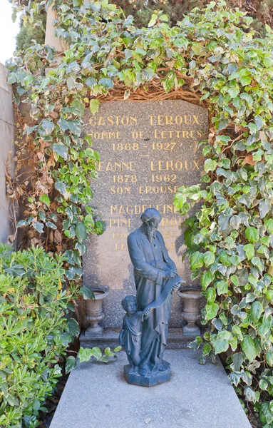 Grób Gaston Leroux na cmentarzu Chateau w Nicea — Zdjęcie stockowe